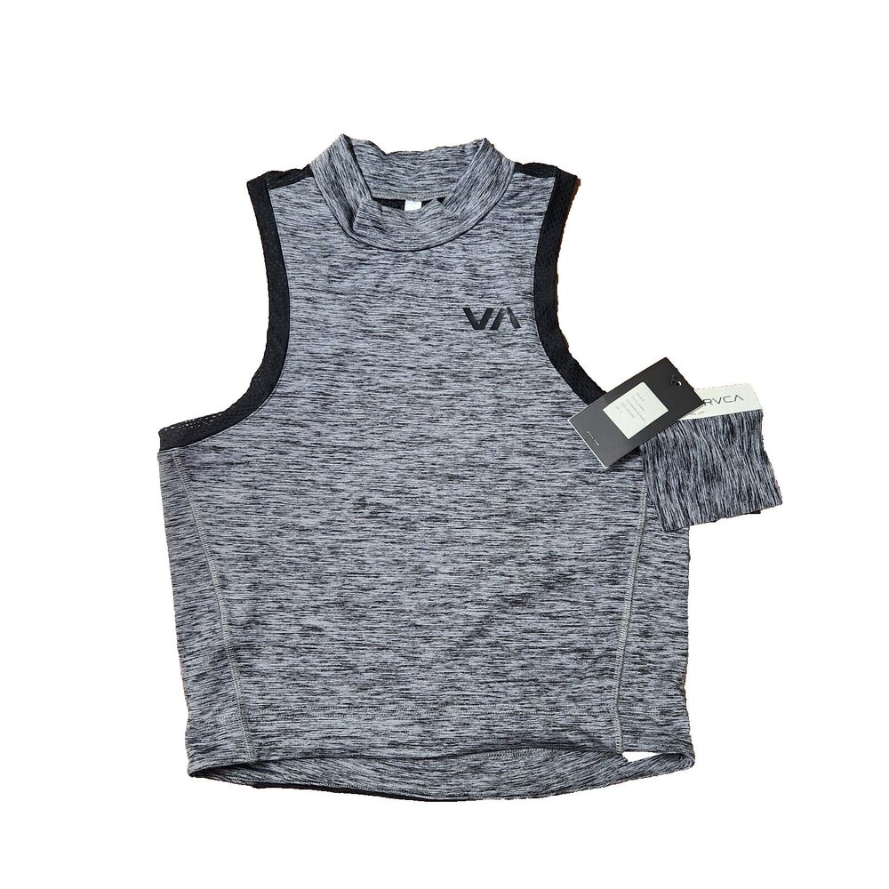RVCA VA Muscle Workout Tank Top Women's Size Small Heather Grey NWT